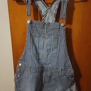 Striped overalls